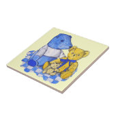 drei niedliche Teddies auf Fliese (Seite)