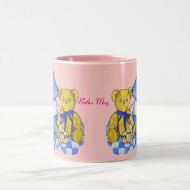 drei niedliche Teddies über Picknickstoff-Original Zweifarbige Tasse