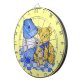 drei niedliche Teddies über Picknicktuch-Originalk Dartscheibe (Vorderseite rechts)