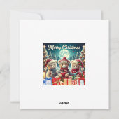 Drei Niedliche Teddy Bears Frohe Weihnachten (Rückseite)