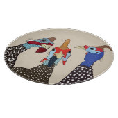 Drei Niedliche Vögel Gemusterter Guinea Schneidebrett (Ecke)