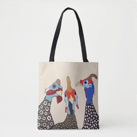 Drei Niedliche Vögel Gemusterter Guinea Tasche (Vorderseite)