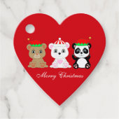 Drei niedliche Weihnachtsbären Geschenkanhänger (Vorderseite)