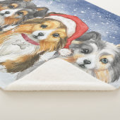 Drei Niedliche Weihnachtsschächte im Schnee Sherpadecke (3/4)