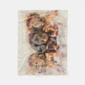 Drei Niedliche Welpen Fleecedecke (Vorderseite)