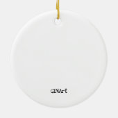 Drei Niedliche Whimsikfarbene Vögel Keramik Ornament (Hinten)