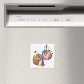 Drei Niedliche Whimsikfarbene Vögel Magnet (In Situ (Geschirrspüler))