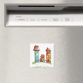 Drei Niedliche Whimsikhäuser Magnet (In Situ (Geschirrspüler))