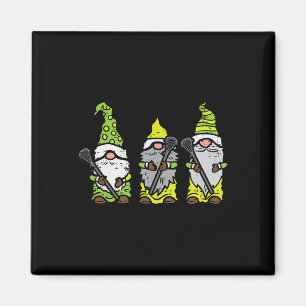Drei Nordic Gnomes Lacrosse Tomte Lax Spieler Männ Magnet