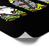 Drei Nordic Gnomes Lacrosse Tomte Lax Spieler Männ Poster (Ecke)