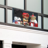 Drei Nussknacker im dunklen Hintergrund Banner (Äußeres Gebäude)