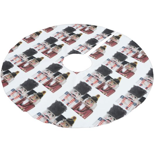 Drei Nussknacker Polyester Weihnachtsbaumdecke (Schrägansicht)