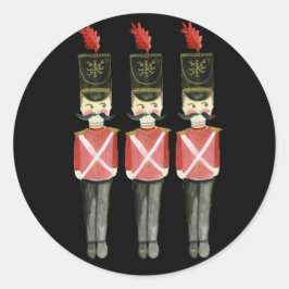 Drei Nutcrackers Weihnachtskleber Runder Aufkleber