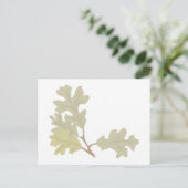 Drei Oak-Blätter Hochzeit im Herbst Herbsthochzeit Postkarte (Stehend Vorderseite)