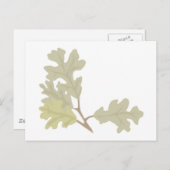 Drei Oak-Blätter Hochzeit im Herbst Herbsthochzeit Postkarte (Vorne/Hinten)