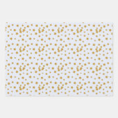 Drei Oberflächenmuster Sterne Schneebrnen Geschenkpapier Set (Vorderseite)