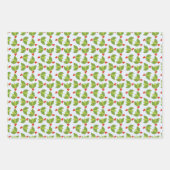 Drei Oberflächenmuster Sterne Schneebrnen Geschenkpapier Set (Vorderseite 3)