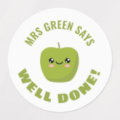 Drei Obstlehrer-Sticker Etiketten (Design 1)