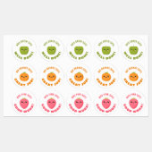 Drei Obstlehrer-Sticker Etiketten (Blatt)