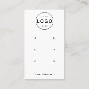 Drei Ohrring-Display-Karten-Logo-Schmuck-Display Visitenkarte