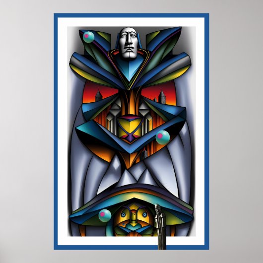 Drei Oliven und der Tiki Barkeeper - Ken Gage Art Poster (Vorne)