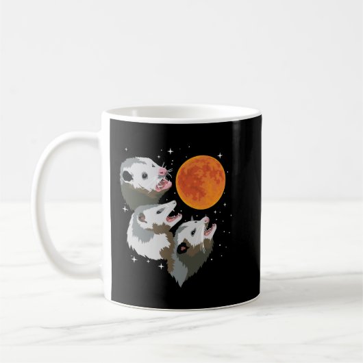 Drei Opossum-Totenmond-Possum-Kostüme für Kaffeetasse (Links)