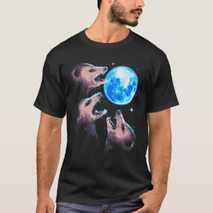 Drei Opossummen Howling am Mondfest Possum 3 T-Shirt
