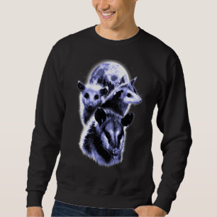 Drei Opposum-Mond mit 3 Possummen und Totenmond Sweatshirt