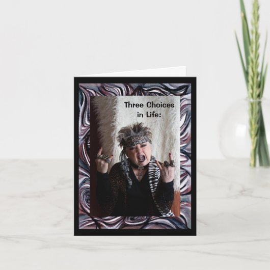 Drei Optionen im Leben Karte (Vorderseite)