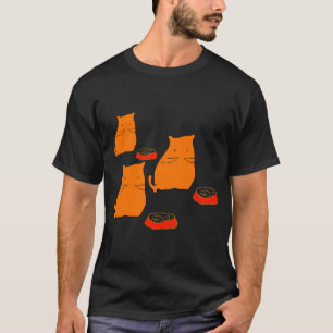 Drei orange Katzen Illustration T-Shirt