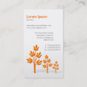 Drei Orangenbäume (vertikal) Visitenkarte (Rückseite)