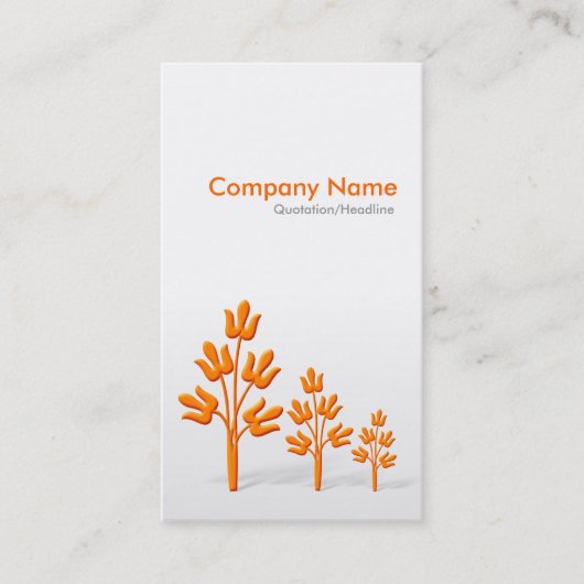 Drei Orangenbäume (vertikal) Visitenkarte (Vorderseite)