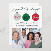 Drei Ornamente - Firmenkarte Einladung (Vorne/Hinten)