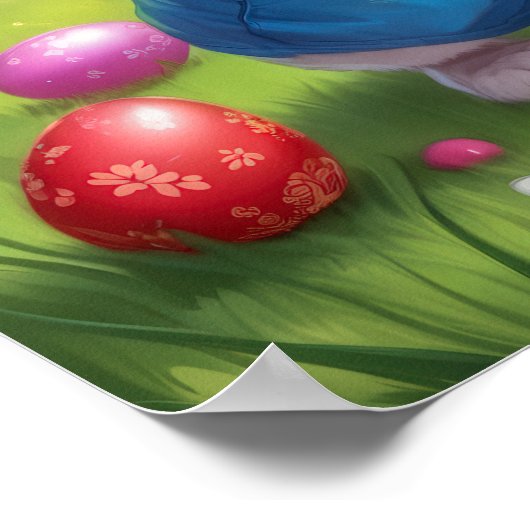 Drei Osterbände farbenfrohe Frühlingsjagd Poster (Ecke)