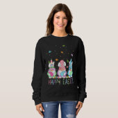 Drei Ostergnomen mit Ostereier-Jagdkala Sweatshirt (Vorne ganz)