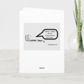 Drei p der Erwartung Karte (Rückseite)