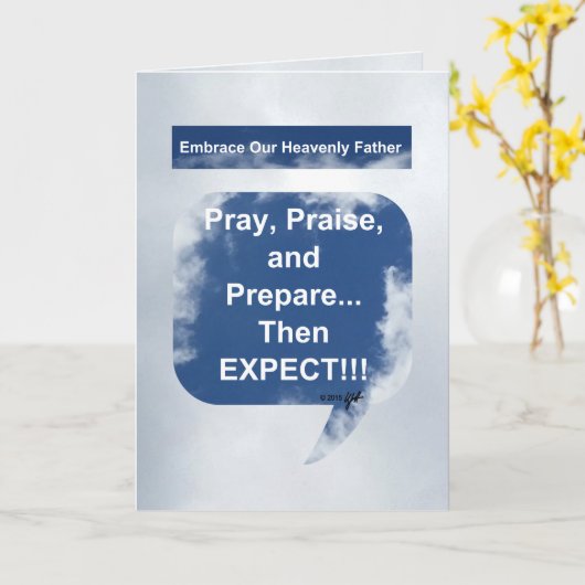 Drei p der Erwartung Karte (Gelbe Blume)