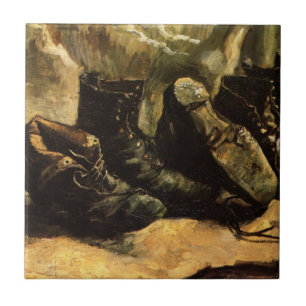 Drei Paar Schuhe von Vincent van Gogh Fliese
