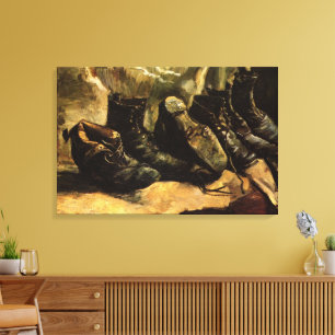 Drei Paar Schuhe von Vincent van Gogh Leinwanddruck