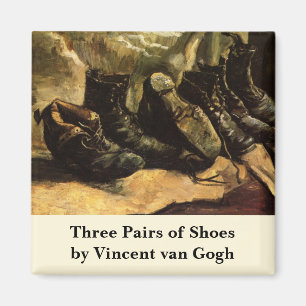 Drei Paar Schuhe von Vincent van Gogh Magnet