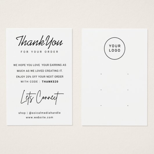 Drei-Pair-Ohrkarten, Personalisiertes Schmuckauto (Vorne & Hinten)