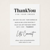 Drei Pair Ohrring Dankeschön Karten (Vorderseite)