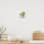DREI PALMEN (11" x 11") Poster (Küche)