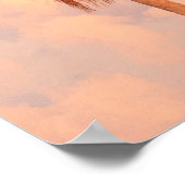 Drei Palmen in warmen Sonnenuntergang gebadet Poster (Ecke)