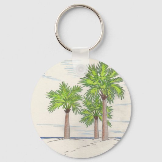 DREI PALMS-Schlüsselanhänger Schlüsselanhänger (Vorderseite)