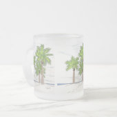 DREI PALMS-Tasse (mattiertes Glas) Mattglastasse (Vorderseite Links)