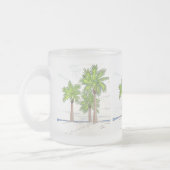 DREI PALMS-Tasse (mattiertes Glas) Mattglastasse (Links)
