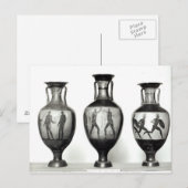 Drei Panathenaikamphorae Postkarte (Vorne/Hinten)