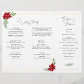 Drei-Panel-Programm für Weihnachtsfeiertage (Rückseite)