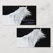 Drei Panels mit weißem Pferdekopf Visitenkarte (Vorne/Hinten)